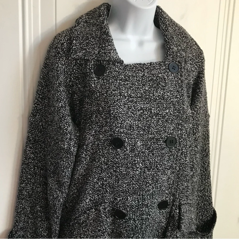 FP Free People Women’s XS Salt & Pepper Knit Hem Tie Cardigan Sweater Jacket EUC